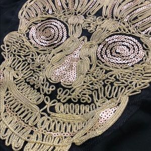 Jackets & Coats - Black jacket with intricate gold skull Jackets & Coats - Black jacket with intricate gold skull